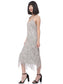 Sequin Fringe Flapper Midi Dress