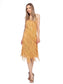 Sequin Fringe Flapper Midi Dress