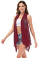 Womens Sleeveless Open Front Crochet Shawl Cardigan Bikini Cover Up