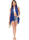 Womens Sleeveless Open Front Crochet Shawl Cardigan Bikini Cover Up