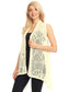 Womens Sleeveless Open Front Crochet Shawl Cardigan Bikini Cover Up