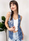 Floral Crochet Open Front Vest
