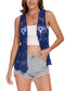 Floral Crochet Open Front Vest