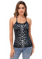 Anna-Kaci Womens Casual Leopard Print Spaghetti Strap Soft Racerback Tank Top