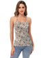 Anna-Kaci Womens Casual Leopard Print Spaghetti Strap Soft Racerback Tank Top