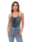 Anna-Kaci Womens Casual Leopard Print Spaghetti Strap Soft Racerback Tank Top