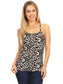 Anna-Kaci Womens Casual Leopard Print Spaghetti Strap Soft Racerback Tank Top