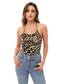 Anna-Kaci Womens Casual Leopard Print Spaghetti Strap Soft Racerback Tank Top