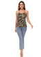 Anna-Kaci Womens Casual Leopard Print Spaghetti Strap Soft Racerback Tank Top