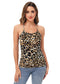 Anna-Kaci Womens Casual Leopard Print Spaghetti Strap Soft Racerback Tank Top