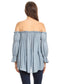 Semi Sheer Boho Peasant Off the Shoulder Top