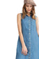 Classic Button-Down Collar Denim Shirt Dress