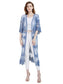 Long Floral Lace Embroidered Kimono