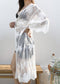 Long Floral Lace Embroidered Kimono