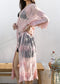 Long Floral Lace Embroidered Kimono