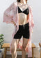 Long Floral Lace Embroidered Kimono
