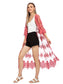 Long Floral Lace Embroidered Kimono