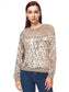 Sequin Long Sleeve Sparkly Pullover Sweatshirt