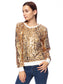 Sequin Long Sleeve Sparkly Pullover Sweatshirt