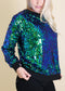 Sequin Long Sleeve Sparkly Pullover Sweatshirt