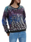 Sequin Long Sleeve Sparkly Pullover Sweatshirt