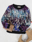 Sequin Long Sleeve Sparkly Pullover Sweatshirt