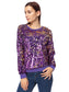 Sequin Long Sleeve Sparkly Pullover Sweatshirt