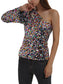 One Shoulder Long Sleeve Sequin Party Top
