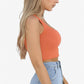 Women's One-Shoulder Ribbed Crop Top with Stretch Fit