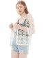 Floral Crochet Open Front Vest