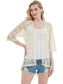 Sheer Lace Boho Kimono Shrug Cardigan