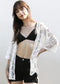 Sheer Lace Boho Kimono Shrug Cardigan