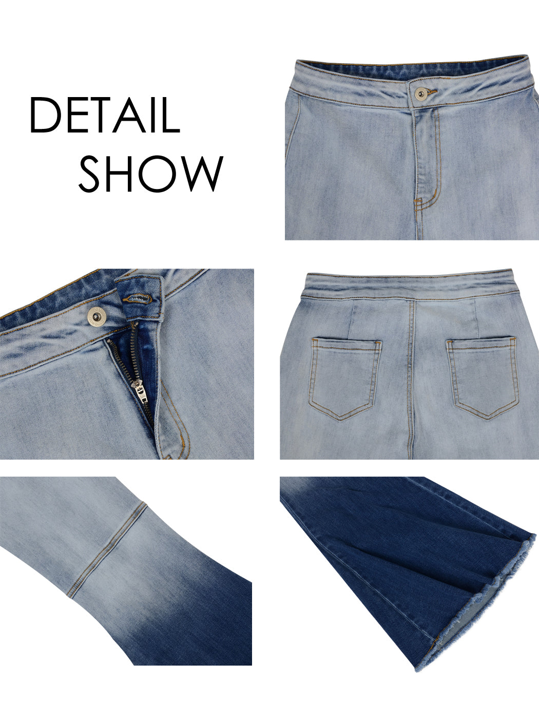 Bell Bottom High Waist Denim Jeans