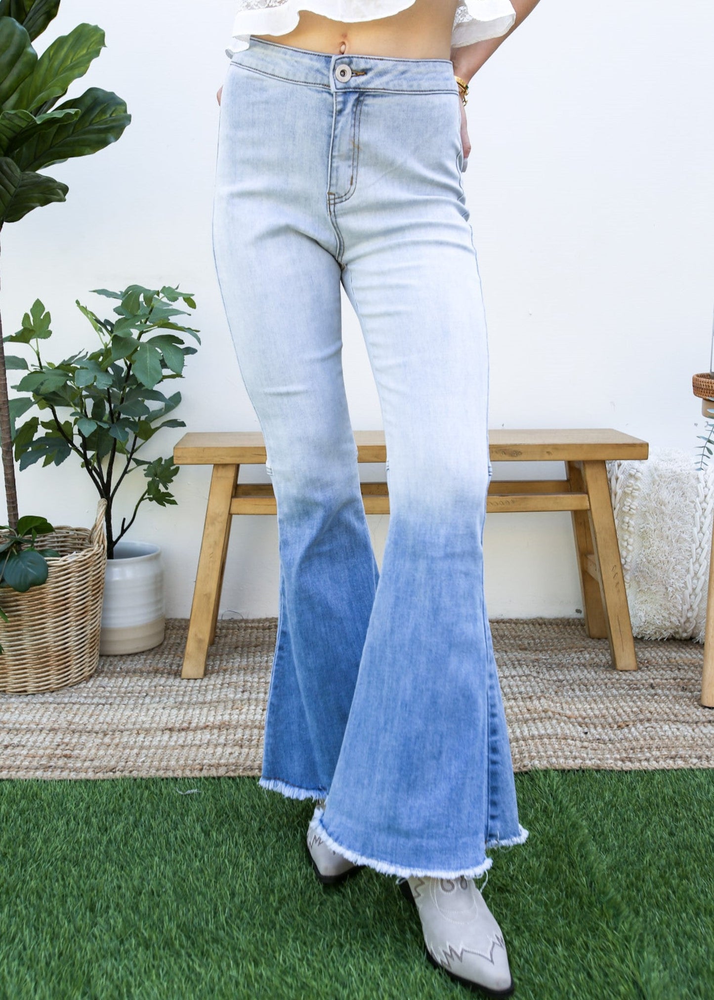 Bell Bottom High Waist Denim Jeans