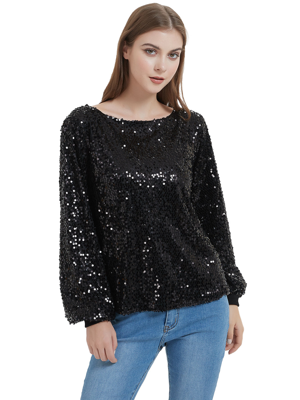 Sequin Party Sweatshirt Pullover Top