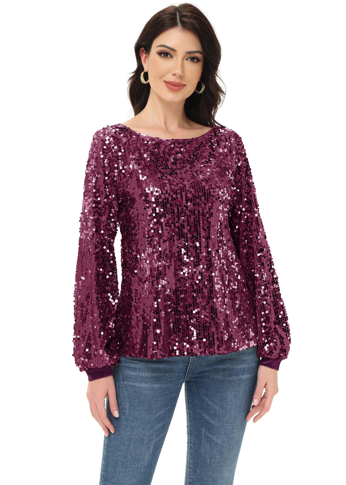 Sequin Party Sweatshirt Pullover Top