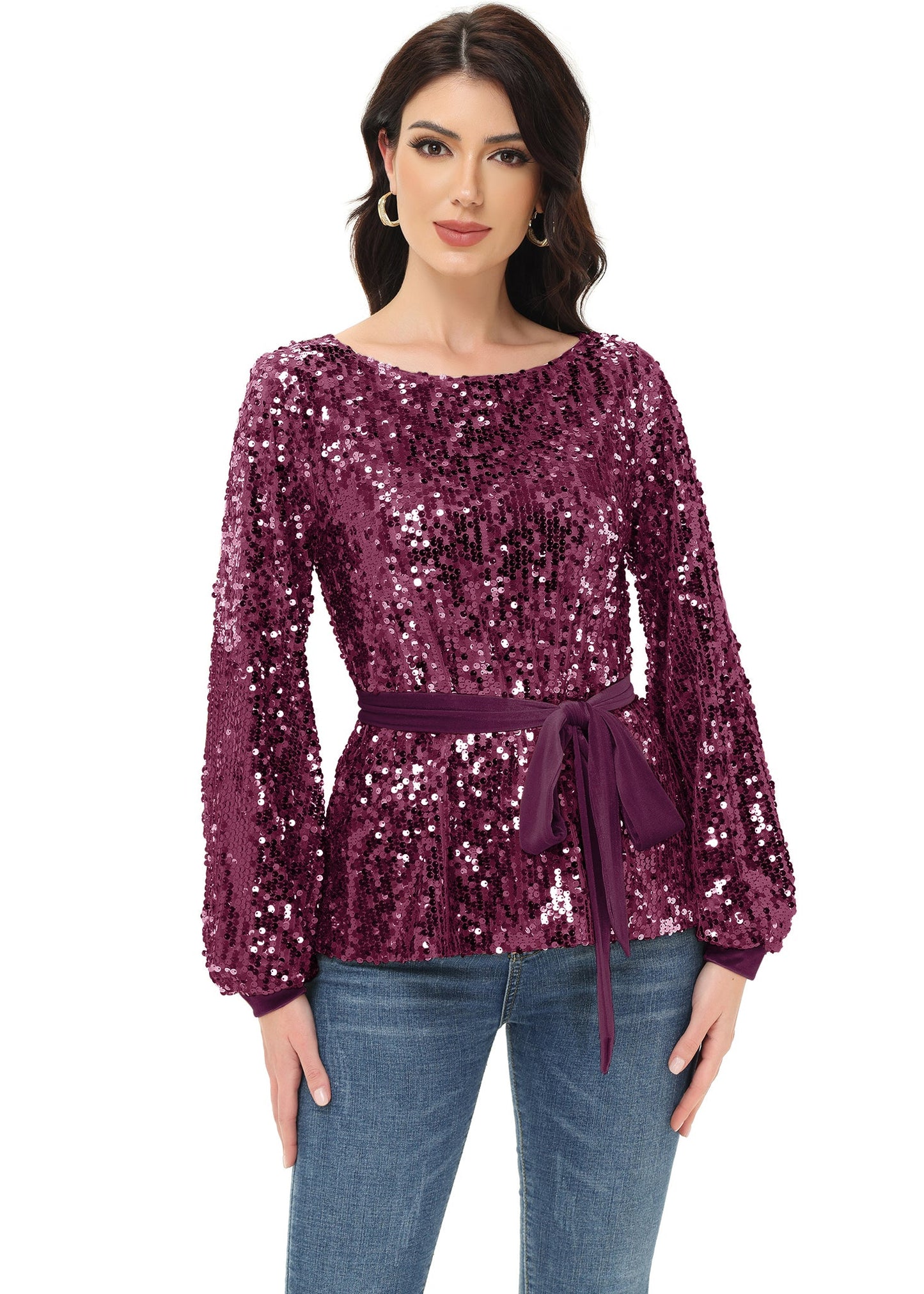 Sequin Party Sweatshirt Pullover Top