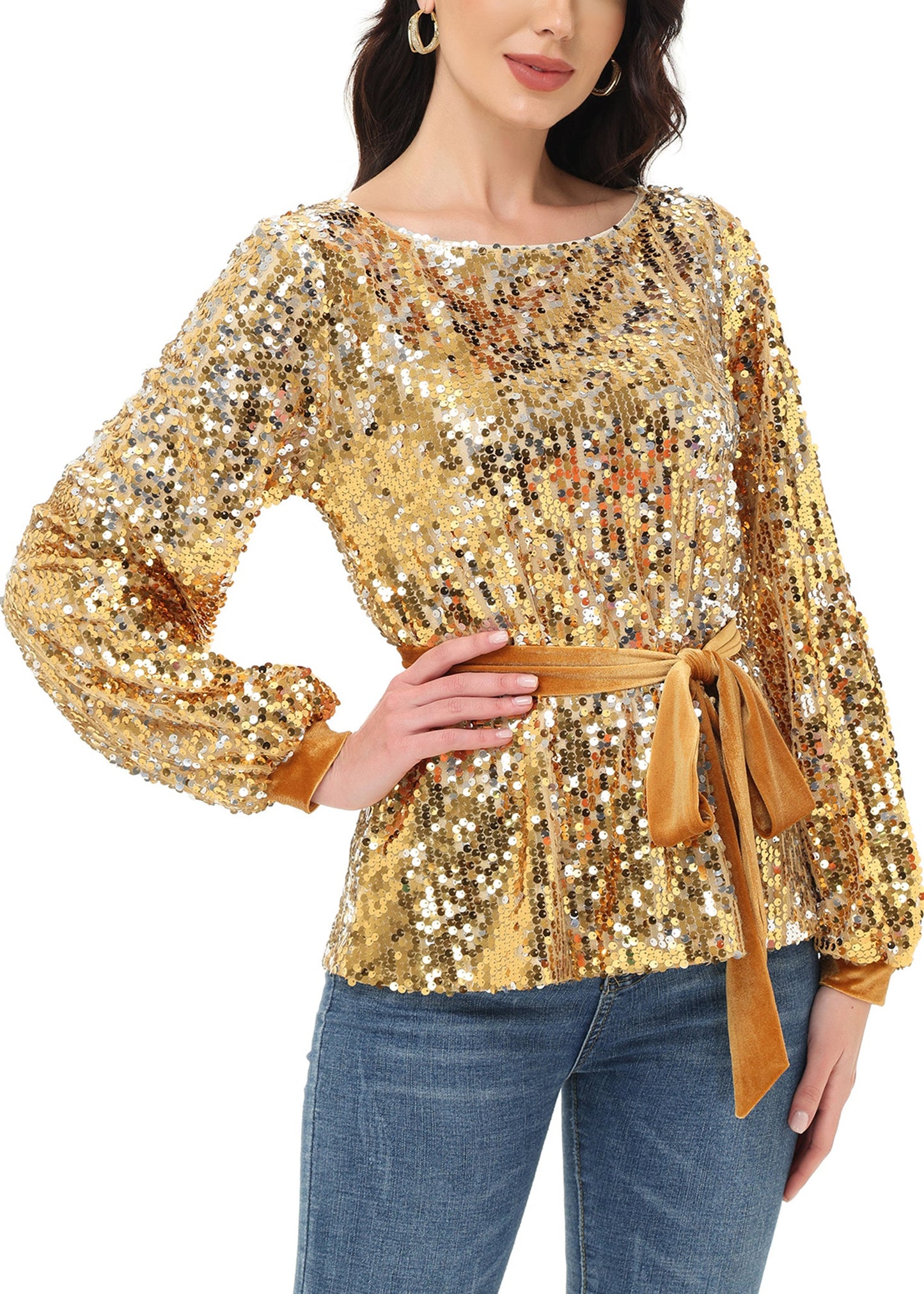 Sequin Party Sweatshirt Pullover Top