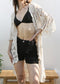 Crochet Boho Kimono Swim Cover-Up