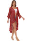 Crochet Boho Kimono Swim Cover-Up