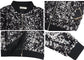 Anna-Kaci Womens Sequin Jacket Sparkle Long Sleeve Front Zip Casual Blazer Bomber Jacket With Pockets