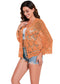 Anna-Kaci Womens Short Embroidered Lace Kimono Crop Cardigan with Half Sleeves