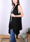 Womens Sleeveless Open Front Crochet Shawl Cardigan Bikini Cover Up