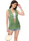 Anna-Kaci Womens Floral Crochet Cardigan Lace Trim Sleeveless Open Front Vest