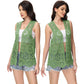 Anna-Kaci Womens Floral Crochet Cardigan Lace Trim Sleeveless Open Front Vest