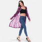 Long Sequin Cardigan Open Front Sheer Duster Jacket