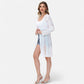 Long Sequin Cardigan Open Front Sheer Duster Jacket
