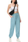 Anna-Kaci Women's Summer Lounge Pants Casual Loose High Waist Tapered Jogger Pants Drawstring Trousers with Pockets