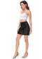 Women's Sparkly Sequin Skirt Mid Waist Glitter Party Club Velvet Skirts