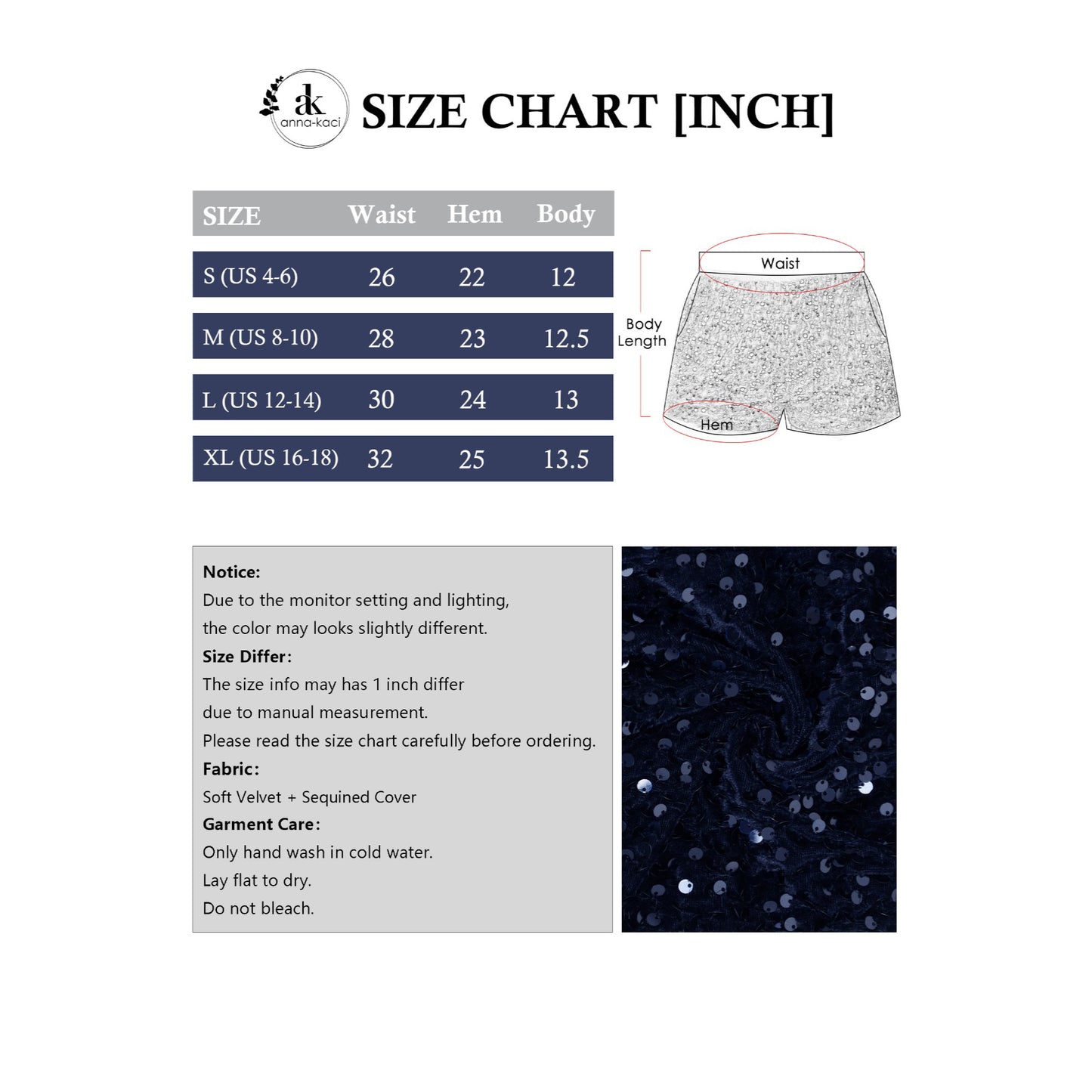 High-Waisted Sequin Shorts with Elastic Waistband and Side Pockets